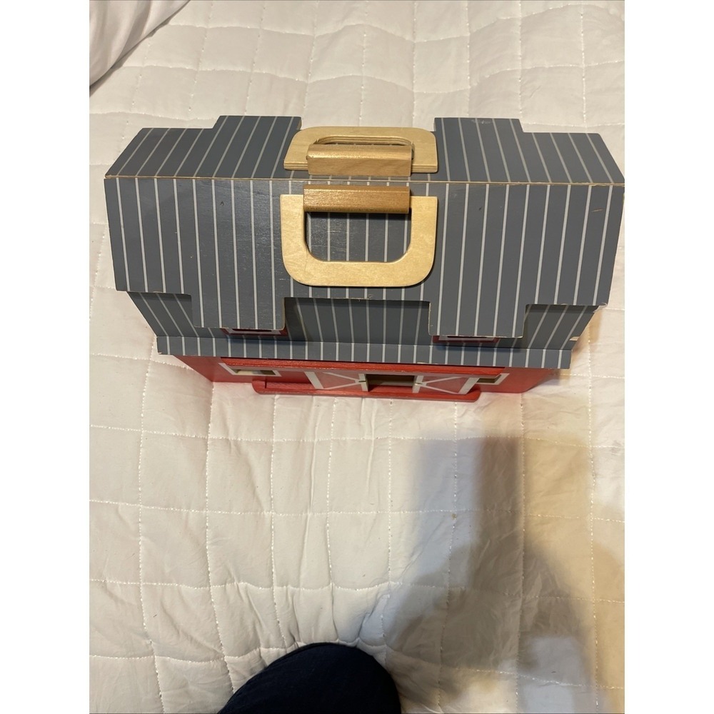 Melissa & Doug (3700) Fold and Go 2 Stories Wooden Barn 13.5 L X 10.5 H X 7.5 W - Picture 2 of 13